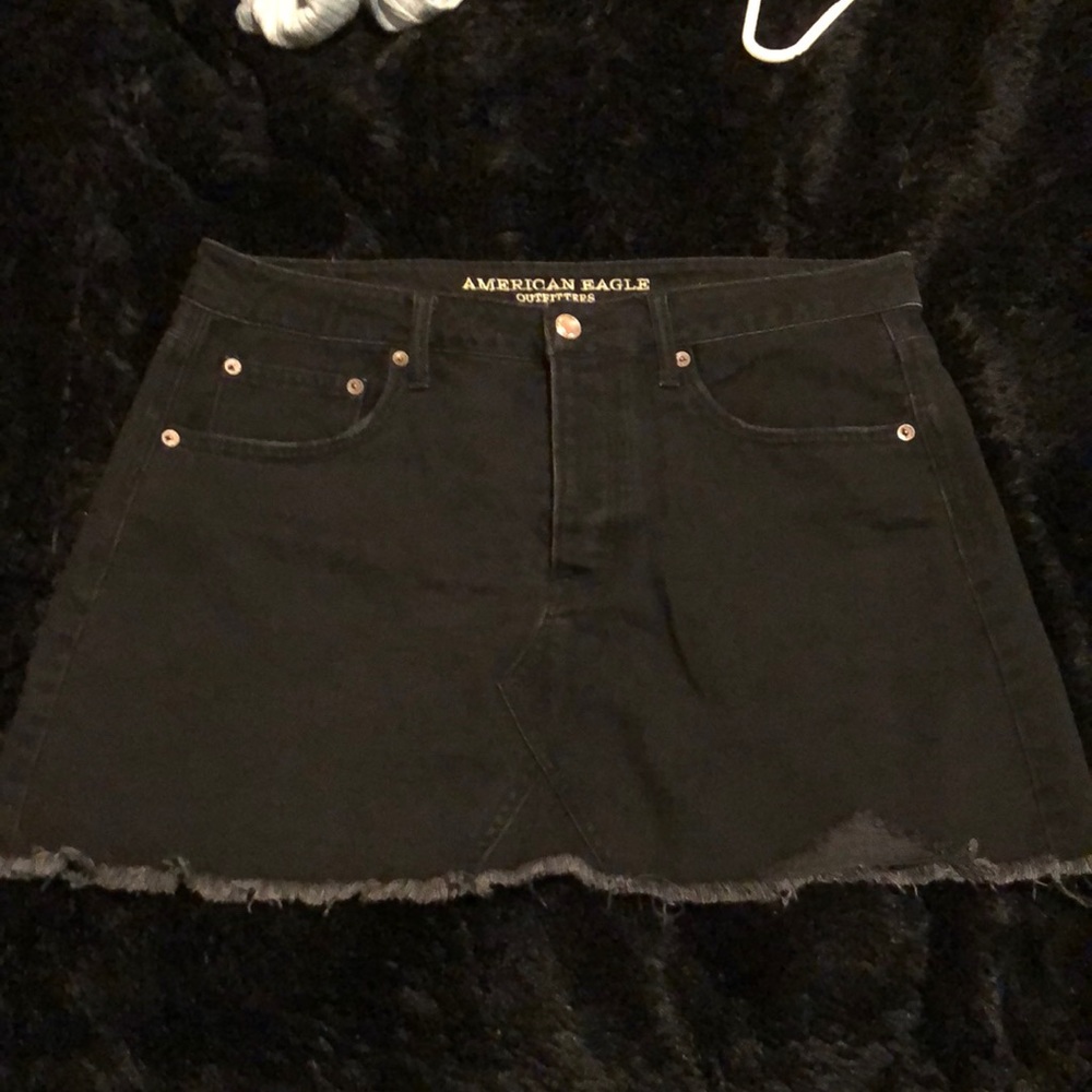 Black jean skirt